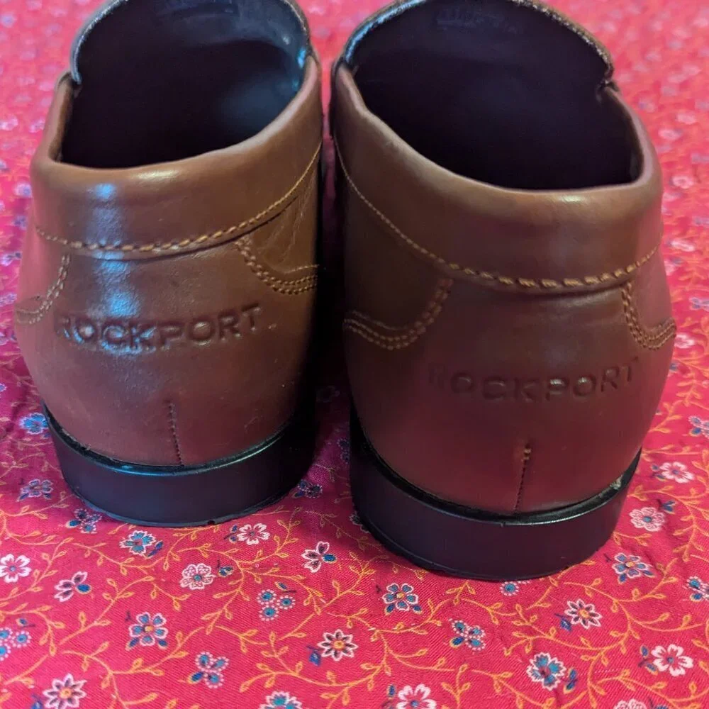 Rockport Penny Loafers Leather Trutech Slip On Flexible Preppy Shoes Unisex‎